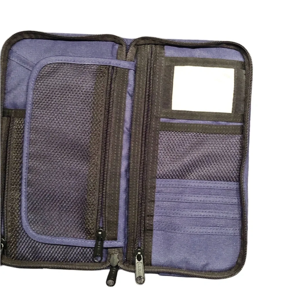 LLBean Navy Nylon Traveler Wallet